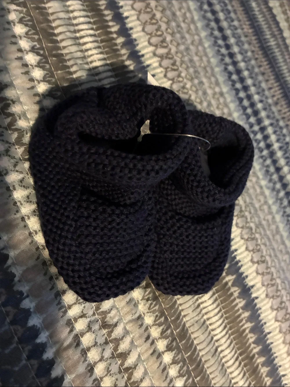 GAP Baby Knit Booties in Navy Blue